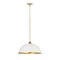 Z-Lite Landry 1 Light Pendant, Matte White & Rubbed Brass 1004P20-MW-RB - alternate 1